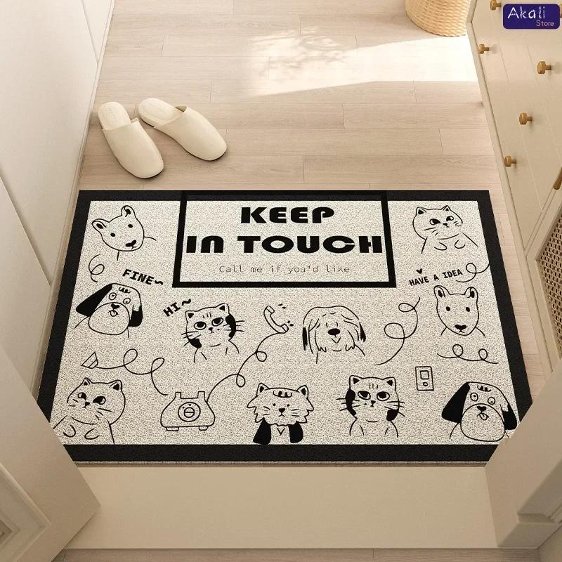 New High Quality Cartoon Entry Floor Mat Pvc Silk Circle Floor Mat Outdoor Welcome Mat Non-slip Home Decoration Carpet