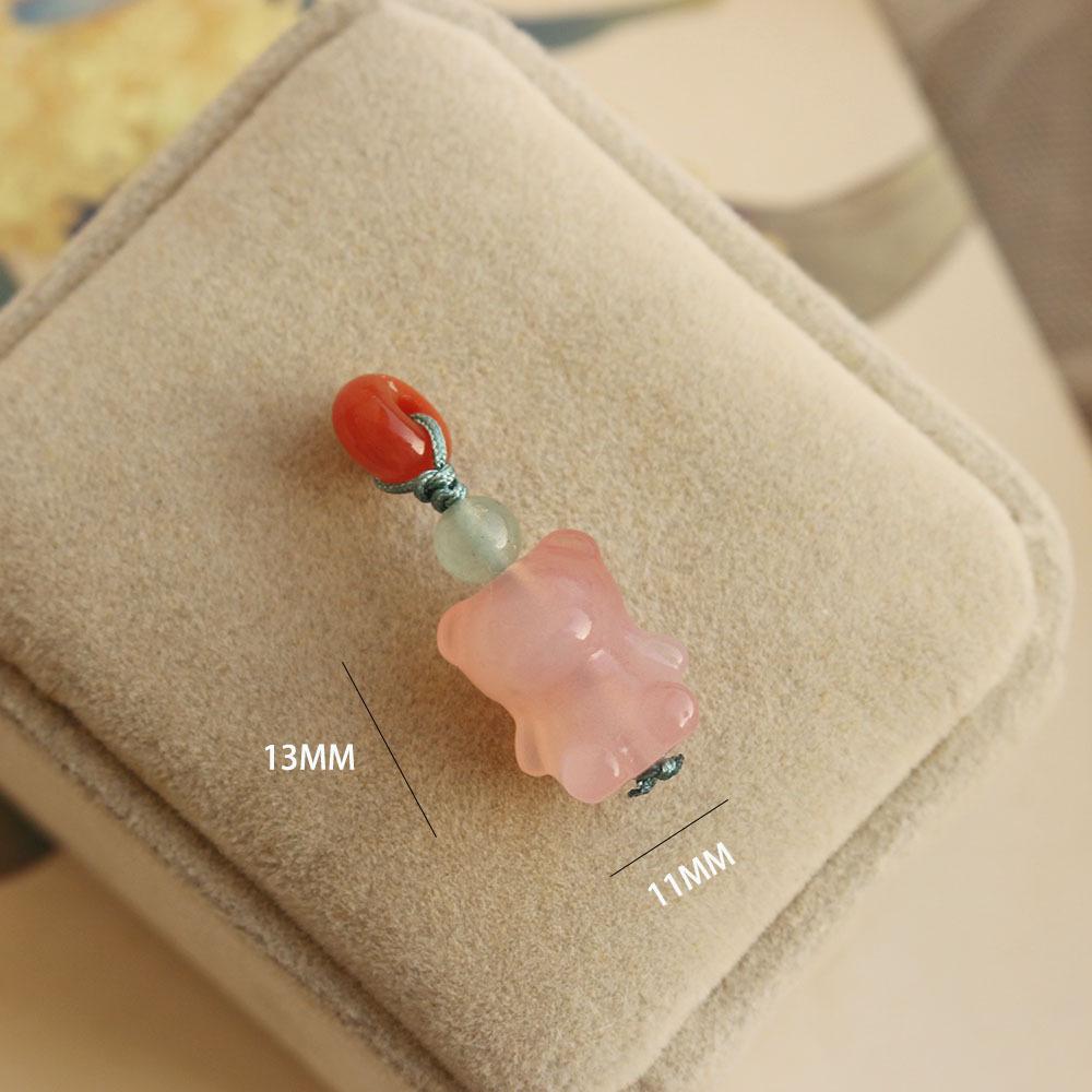 Southern Red Hetian Jade Pendant Beads Bracelet Necklace Accessories