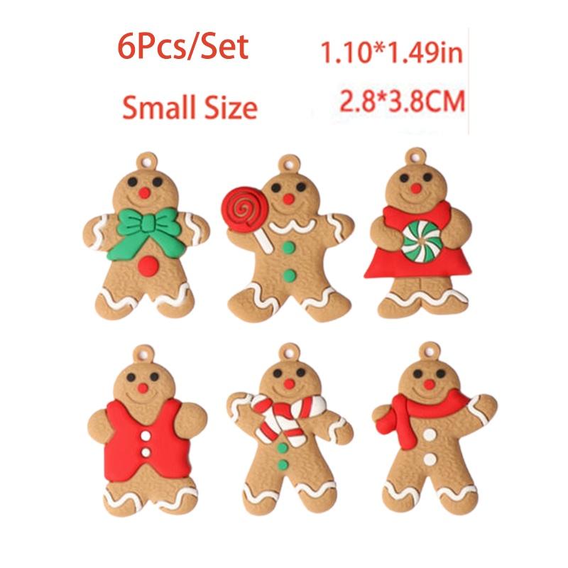 

Gingerbread 61112pcs Man Christmas Tree Decoration Pendant Xmas New Gift Year 6Pcs Mluticolor