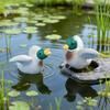 Pack of 4 Adorable Cartoon Green Head Duck Resin Figurines Small Ornament Perfect for Desktop and Garden Decorating