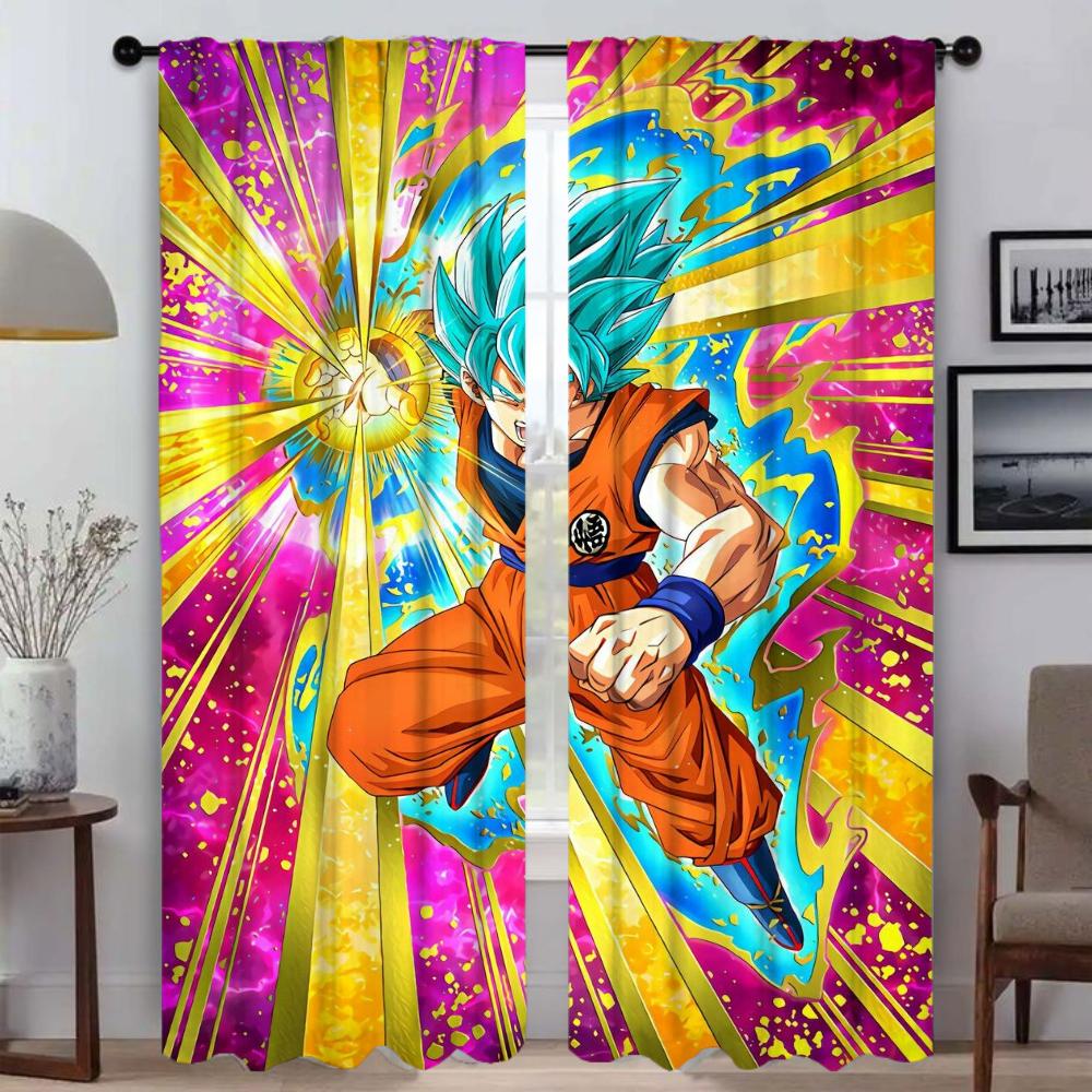 Tende da Cucina Camera dei Bambini D-Dragon-ballS Tende Antizanzare 2 Pezzi Tenda a Rullo per Finestra Tende Divisorie Tulle per Camera da Letto