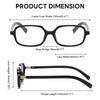 Karsaer Retro Rectangle Zero Power Computer Glasses for Gaming & Office Vintage 90s Narrow Frame Unisex Anti Glare And Blue Light Blocking UV400