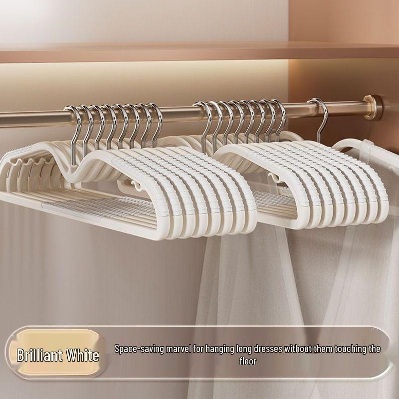 Non-Slip, Non-Marking Drying Rack Hangers - 80 Pack, Short-Neck, Anti-Shoulder Angle Hangers for Clothing