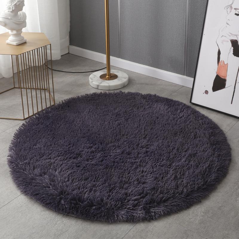 1Pcs Soft Plush Round Rug for Bedroom Home Decor Fluffy Shag Circle Area Rugs Kids Room Classroom Nursery Living Room Decor