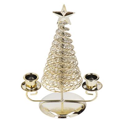 Kerzenhalter Ornamente Europäische Metall Weihnachtsbaum Form Wachs Kerzenhalter Home Dekoration Doppel