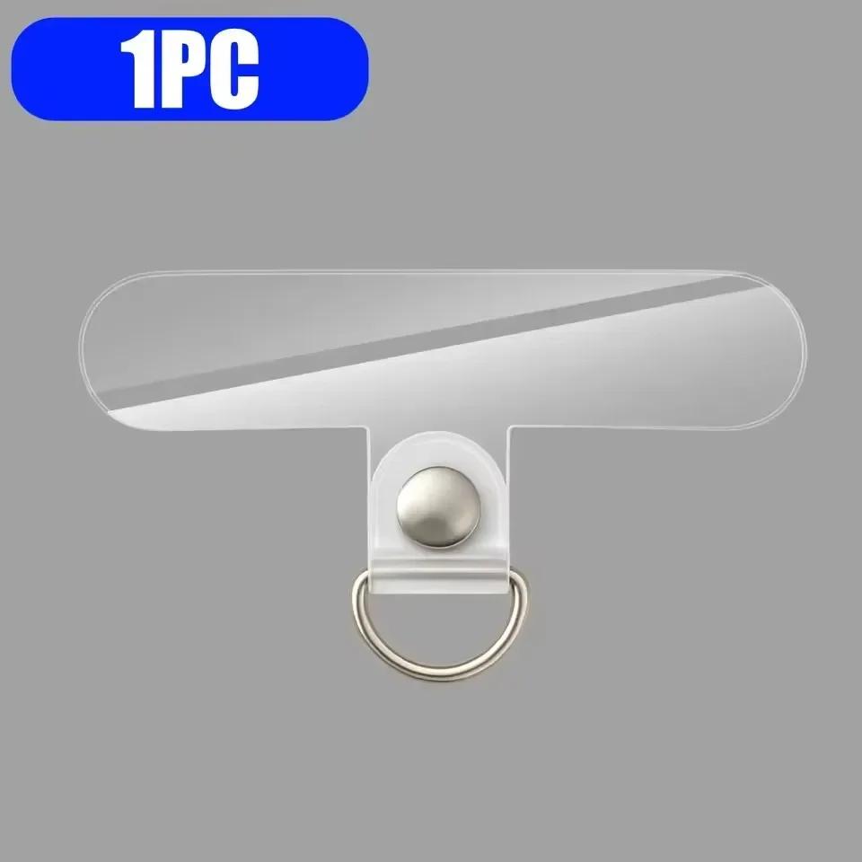 

20/1Pcs Universal Transparent Phone Lanyard Patch Ultra Thin Hanging Cord Strap Replacement Tether Tab Connector Clip Card