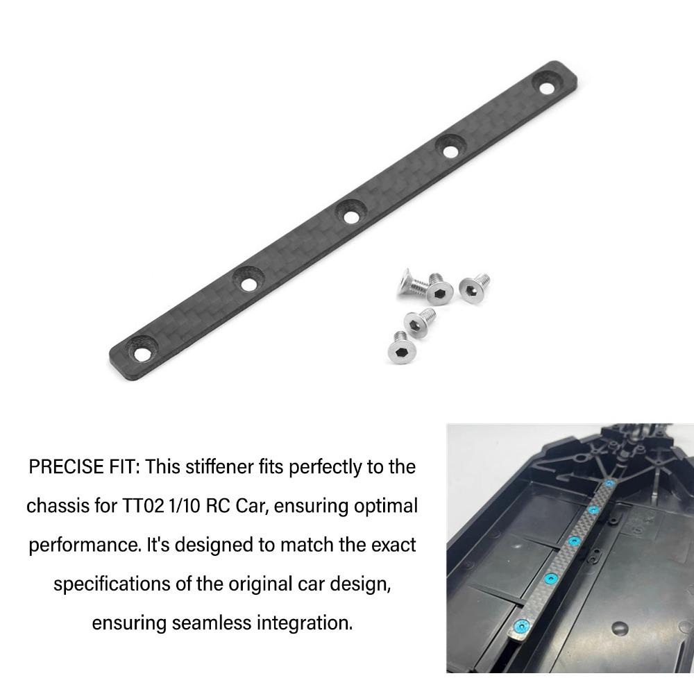 Black RC Chassis Reinforcement RC Upgrade Parts for Tamiya TT02/TT-02 1/10 RC Car For RC Cars