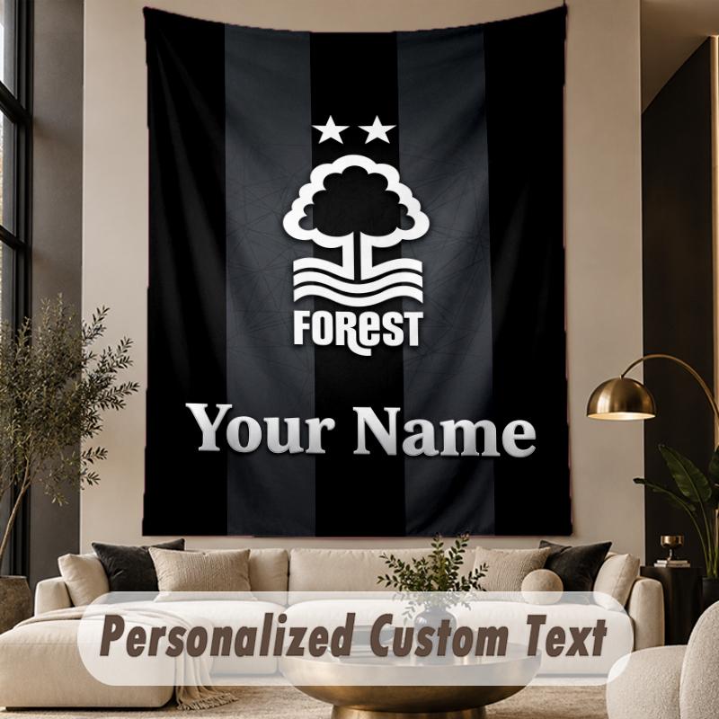 Custom Text Tapestry Nottingham Forest FC Print Wall Tapestry Indoor Living Room Wall Decor