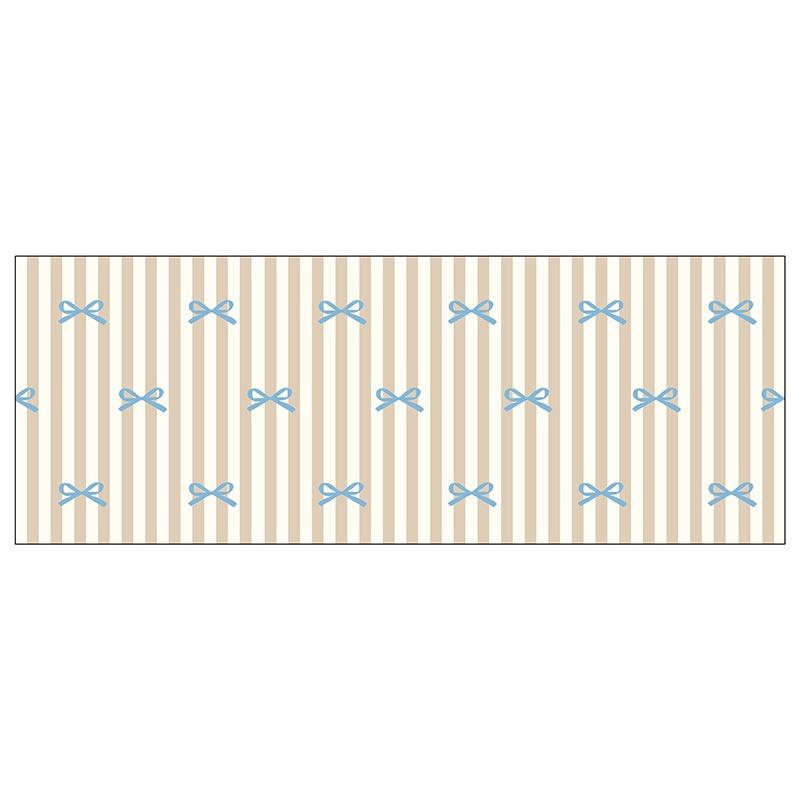 

VIKAMA 1/2pcs Kitchen Rug Non-Slip Oil Absorbent Balcony Corridor Long Floor Mat Bathroom Foot Mat Bow Cute Home Decor Rug 40x60cm 1pc