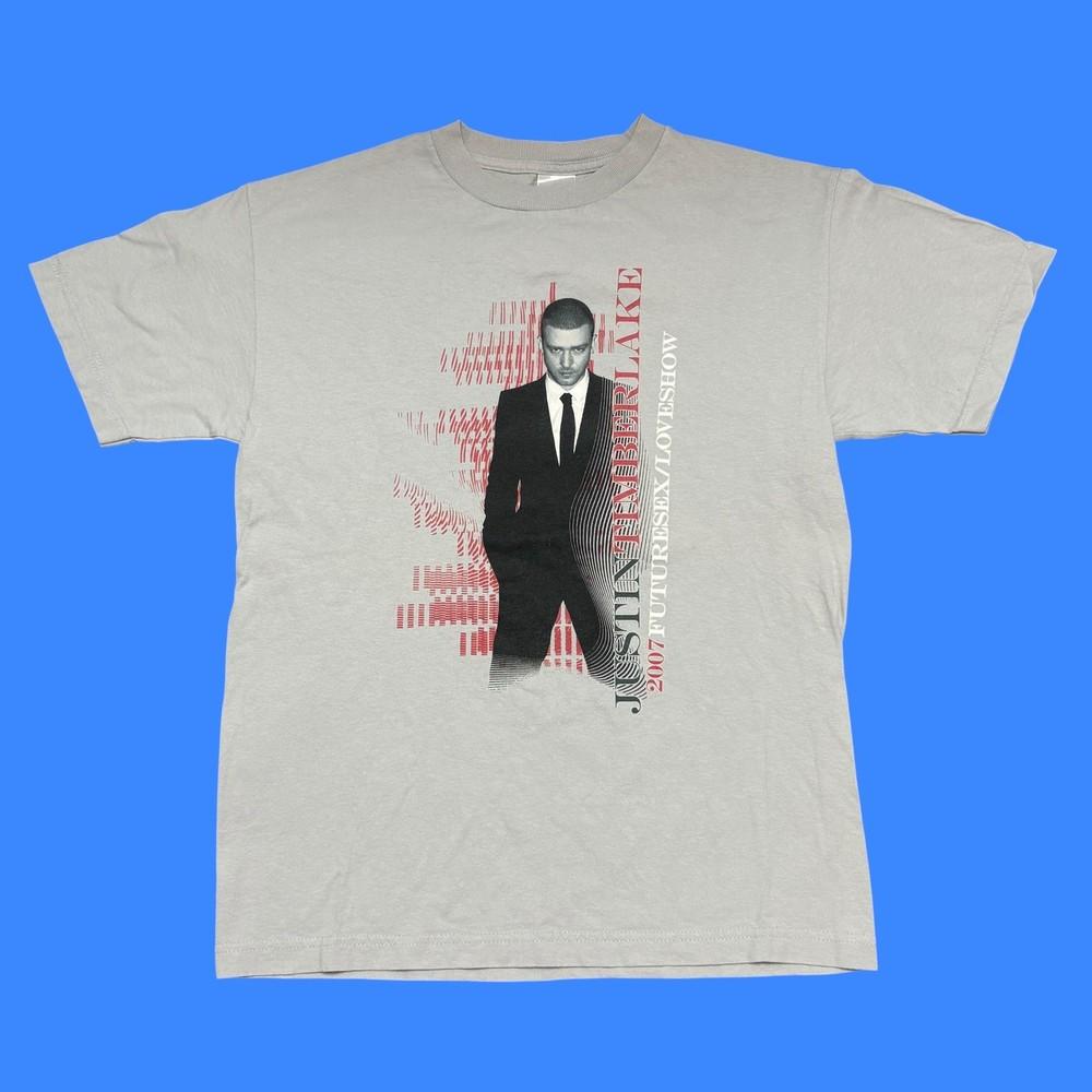 Vintage Justin Timberlake Shirt Medium Y2K Tour Concert Band Tee Nsync Music 90s Unisex T-Shirt M