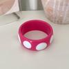 1Pcs European American Cross Border New Black White Spot Symmetrical High Grade Resin Bracelet Retro Fashion Luxury Round