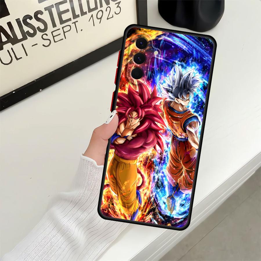 Dragon Ball Goku Vegeta Back Phone Cover Case for Samsung Galaxy A54 A24 A21s A73 A22 A34 A53 A52 A56 A25 A26 A35 A36