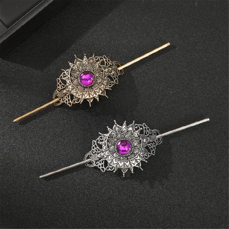 Delicate Floral Hair Stick Crystal Hairpiece with Sparkling Crystal for Evening Wear Photo Props