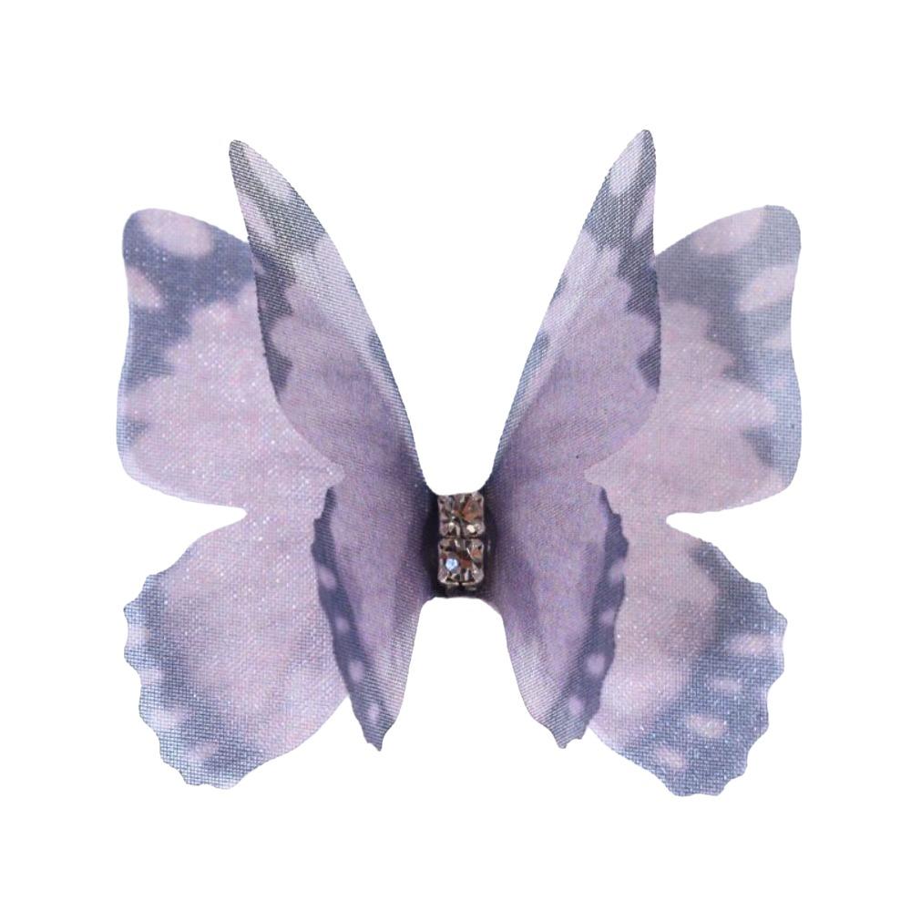 50pcs Gradient Color Fairy Chiffon Butterfly 4CM Sewing Craft Decoration  Garment Design Materials