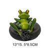 Resin Hanging Frog Figurine Planter Pot Decorations Funny Drinking Frog Statue Flower Pot Edge Animal Ornament Garden Decors