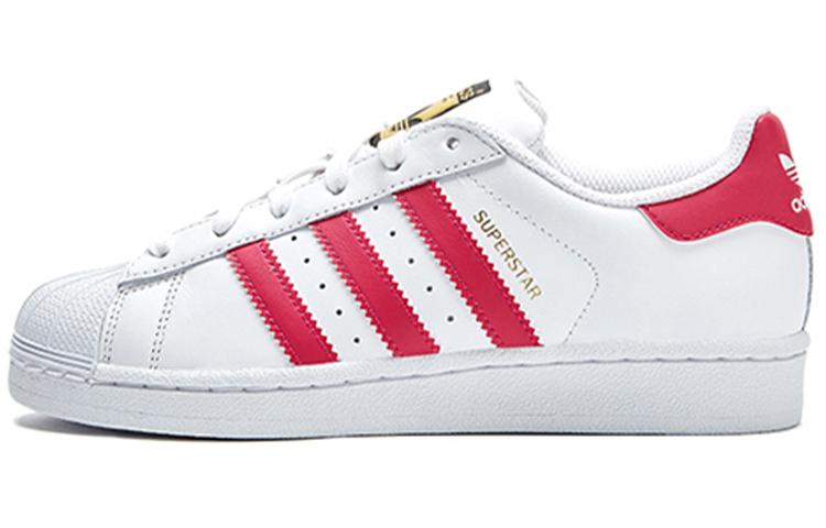 Superstar Adidas Originals J  White Pink Buzz  B23644