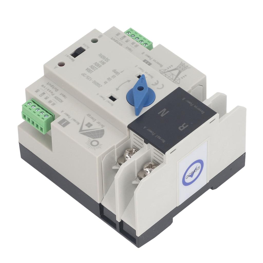 Doppelstromversorgung Automatischer Umschalter 2P 100A Solarisolation Schneller Schaltregler 220V