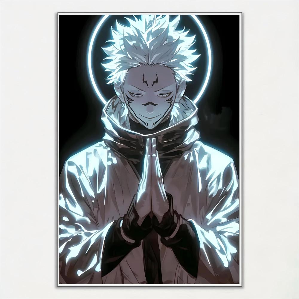 1 szt. Przystojny chłopak anime Ryomen Sukuna Jujutsu Kaisen plakat HD plakaty domowe pokój bar kawiarnia dekoracja sztuka malarstwo ścienne obraz