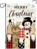 Merry Christmas Garden Ag 12x18 Double Sided, Cute Gnomes Winter Welcome Yard Ags for Outdoor Decor, Small Seasonal Burl SSL