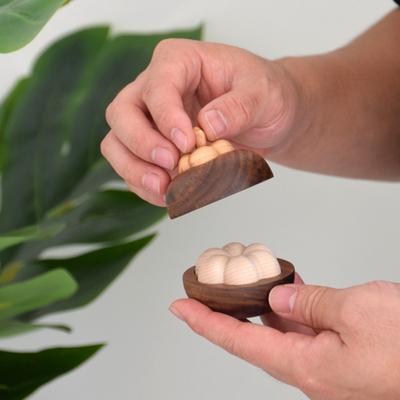 Mangostan Şekilli Aromaterapi Difüzörü Süs Eşyası Koku Kayın Masif Ahşap Yaratıcı Uçucu Yağ Difüzörü