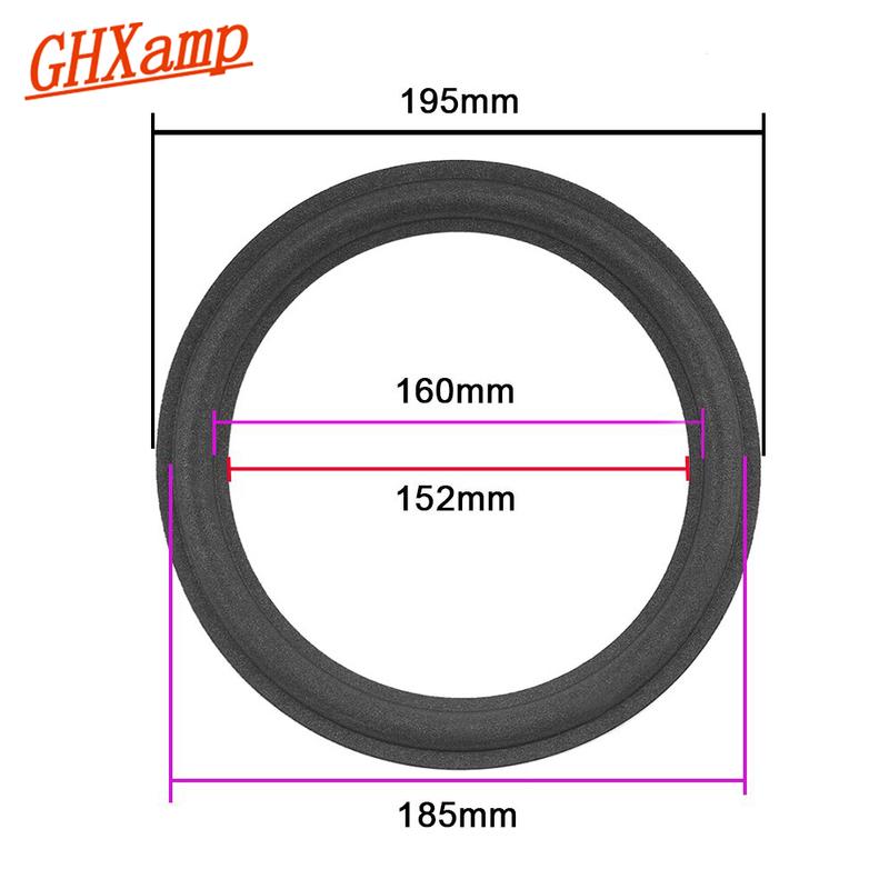 Ghxamp 8 inch Speaker Suspension Foam Surround side 195mm Woofer Speaker Repair Parts For JBL A608 A0108A 2PCS