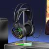 Led Illuminated Headset with 7.1Channel Surround Sound Adjustable Noise Reduction Mic for Gaming Enthusiasts Comfort Fit