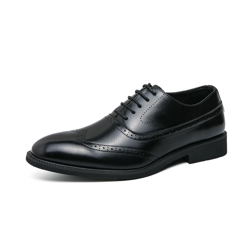 Luxury Designer Fashion Men's Pointed Lace Up Dress Business Casual Shoes Male Party Wedding Dress Homecoming Footwear