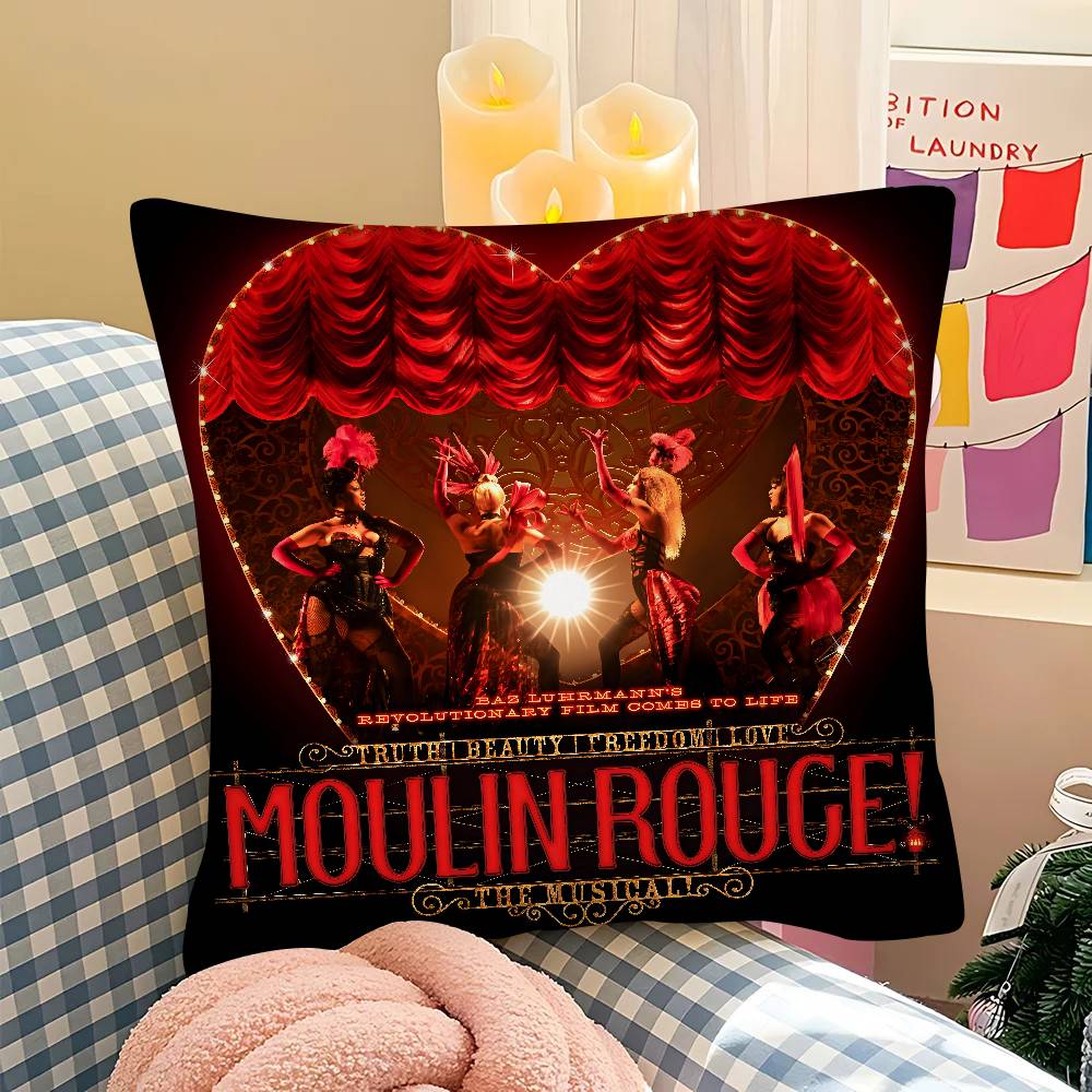 Pc Classic Movie MMoulin Rouge Pillow Case Fashion Square Pillowcase Bedroom Sofa Room Ins Decoration Leisure