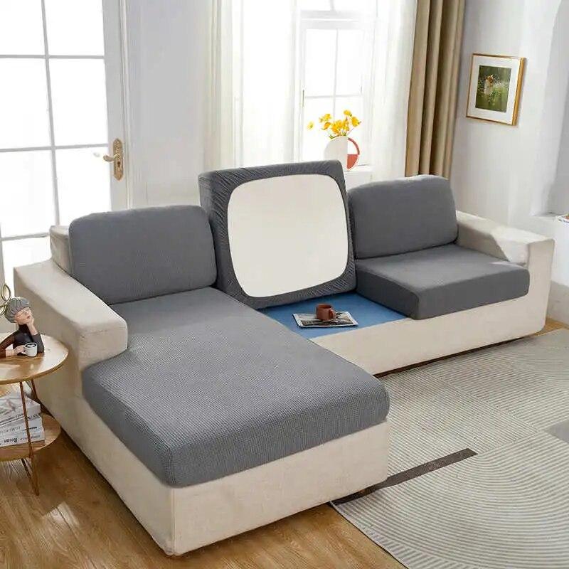 Wodoodporny Pokrowiec na Poduszkę Siedziska Sofy 1/2/3/4-osobowy Żakardowy Elastyczny Ochraniacz Mebli Pokrowce na Sofę w Kształcie L