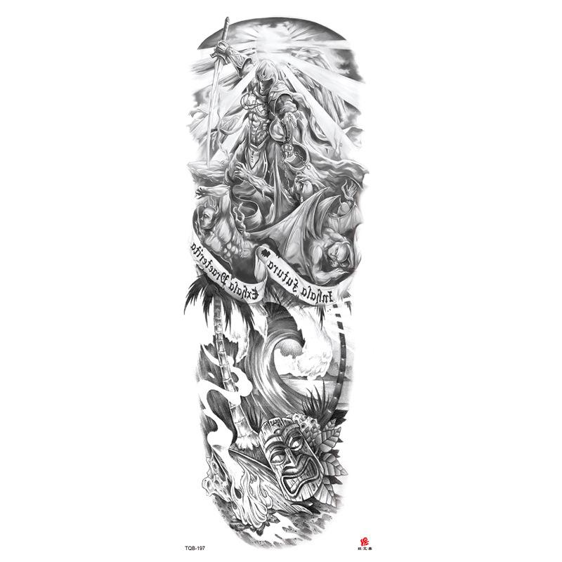 Waterproof Full Arm Flower Tattoo Stickers