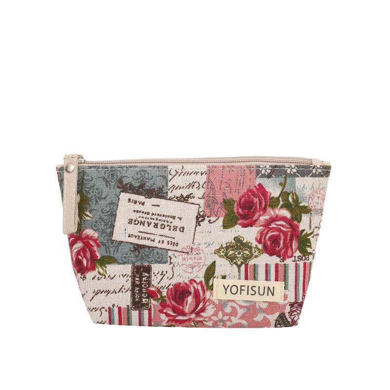 Cosmetic Bags Zipper Opening Key Card Holder Cartoon Student Pencil Case Coin Purse Ladies Hand Portable Storage Bag