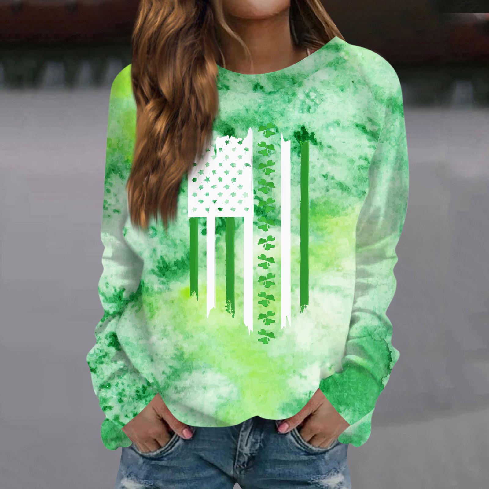 

Женская мода повседневная толстовка с длинным рукавом и круглым вырезом с принтом XL