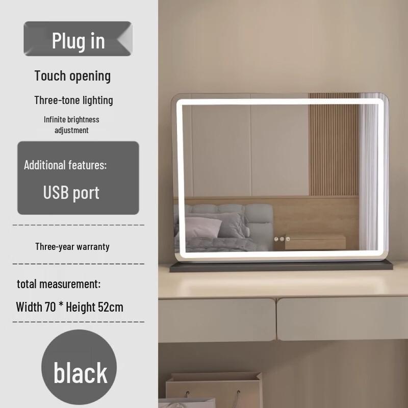 MARYYA Large Desktop Horizontal Vanity Mirror