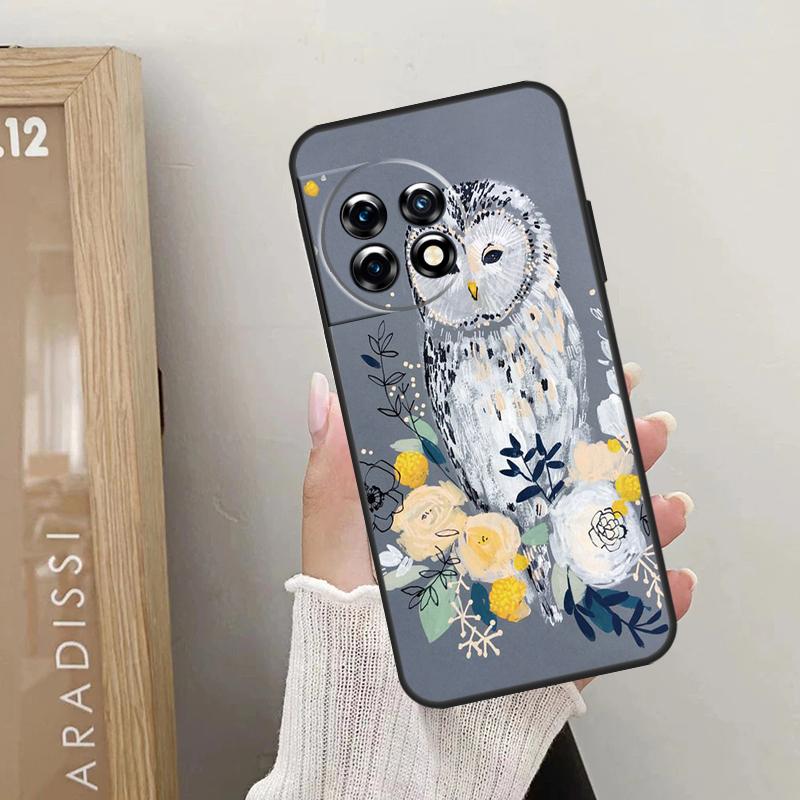 Süße Eulen-Cartoon-Hülle für OnePlus Nord 5 CE 3 4 Lite N20 N30 OnePlus 13T 13R 12R 10T 10R 10 11 12 13 15 Abdeckung