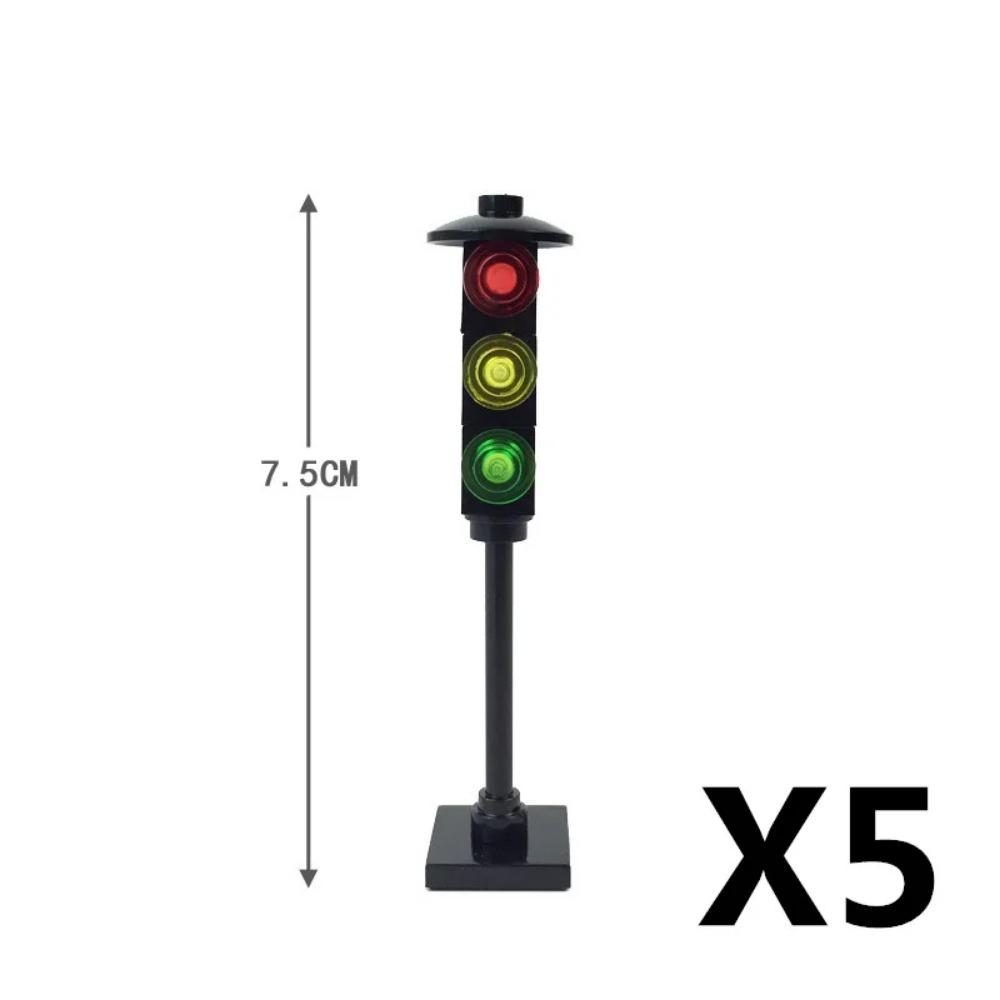 5 STÜCKE Stadtampel Baustein MOC DIY Spielzeug Zusammenbau Straßenlampe Möbel Sitz Sofa Bett Telefon Bücherregal Aquarium K20