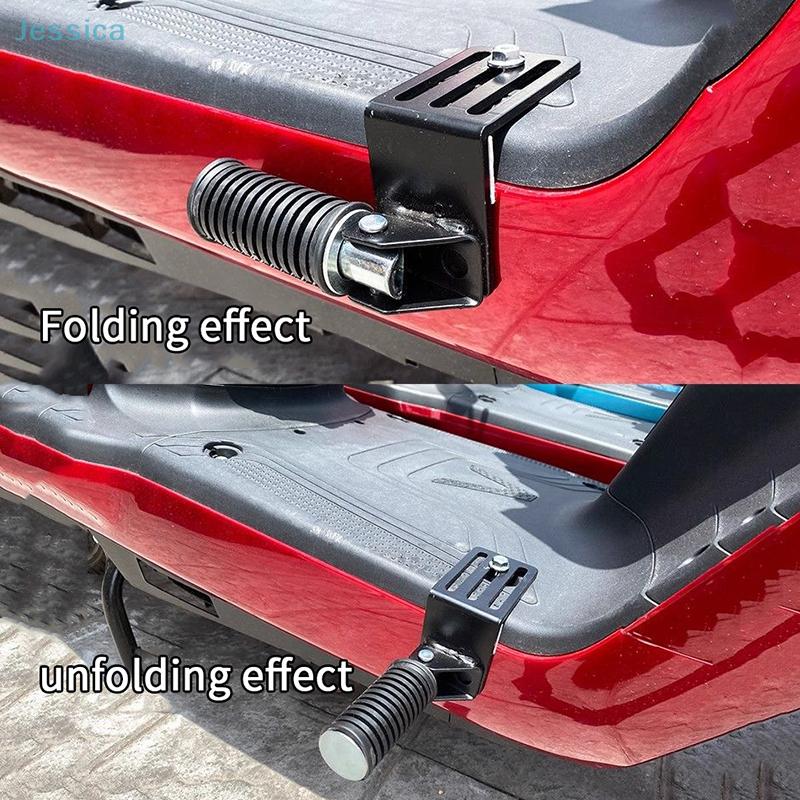 2Pcs Folding Anti-slip Metal Front Foot Pedal Rear Pedal Stirrups For Electric Vehicle