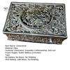Timeless Vintage Style Decor Automatic Pop Up Bird Music Box with Mechanical Singing Bird, Gold Alloy Artistic Embossed Metal Craft Jewelry Featuring