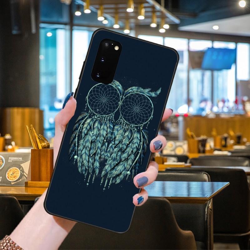 Dreamcatcher Dream Catcher Phone Case For Samsung Galaxy S6 S7 S8 S9 S10 S21 S22 Plus Ultra Soft Black Phone Cover