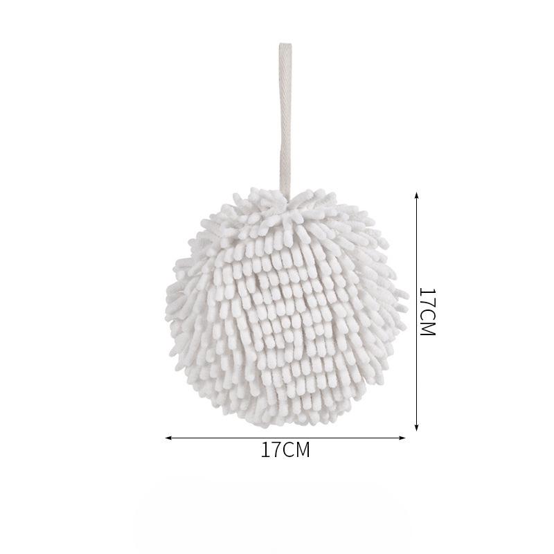 Hanging Chenille Hand Ball Absorbent Quick Drying Thickened Hand Towel Kitchen Bathroom for Adults and Babies Universal Hand Ball