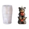 Stackable Bear Silicone Mould For Household Candle Soap Plasters Craft Family Projects Reusable