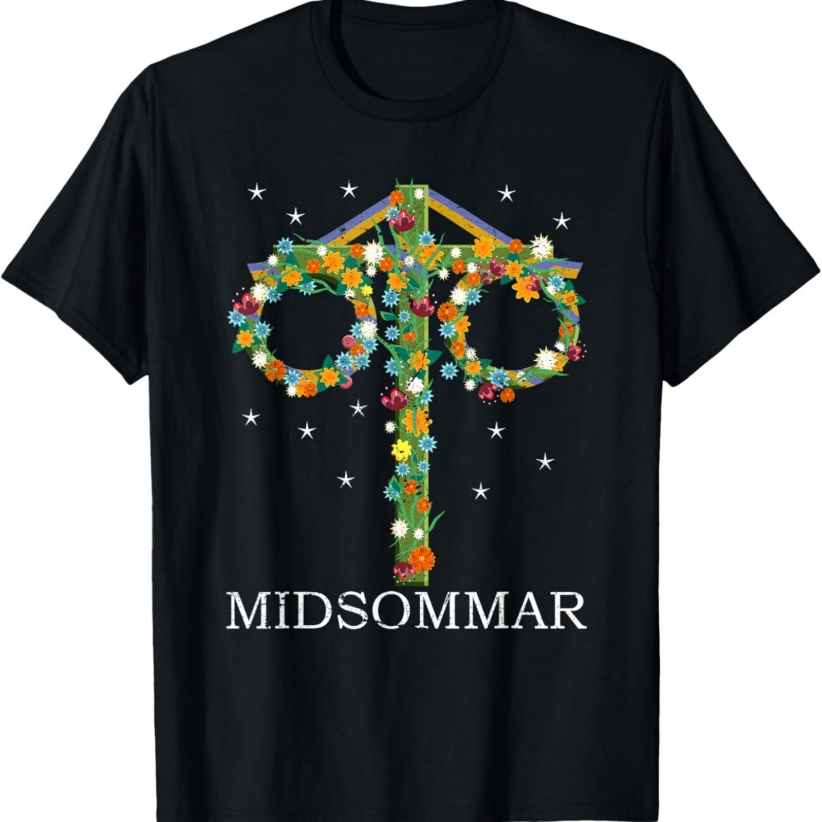 Midsommar Maypole Sweden Swedish Festival Summer Solstice T-Shirt S