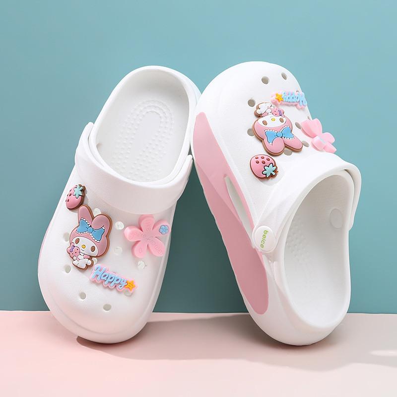 Cute And Breathable Cartoon Kids Summer Clogs For Girls With Non-slip Design
