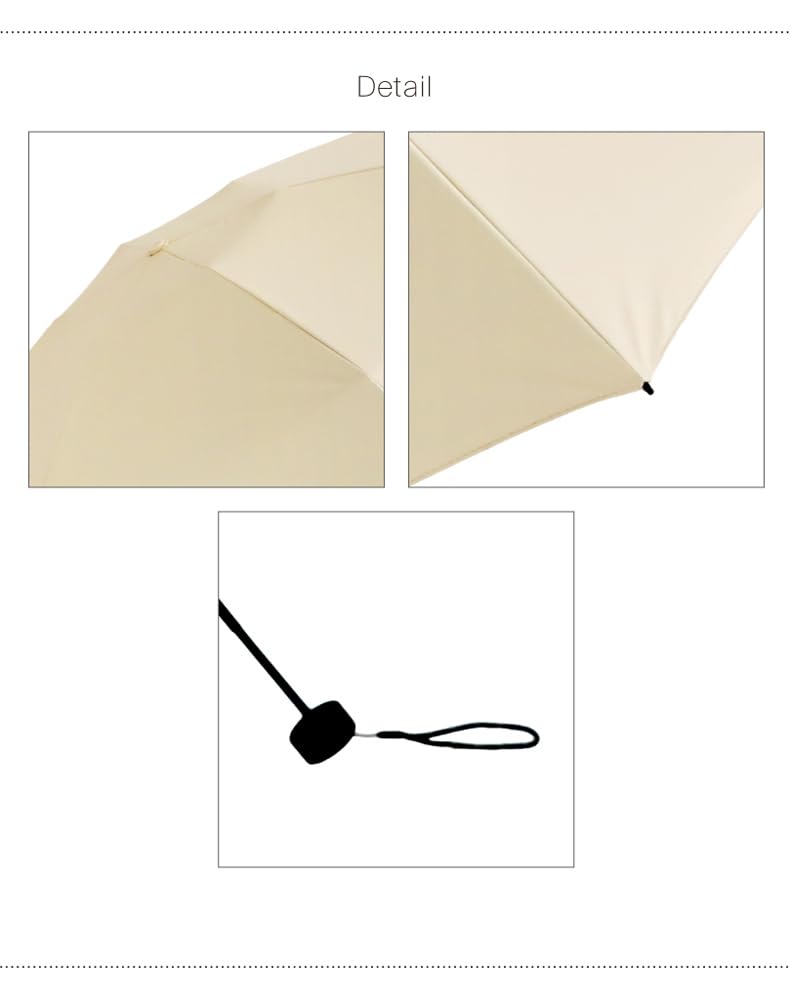 Because Folding Umbrella 53cm UV Protection Shading Rate 200g Parasol for Sunny and Rainy Days Unisex Heat Protection Stylish Gray All Weather Color