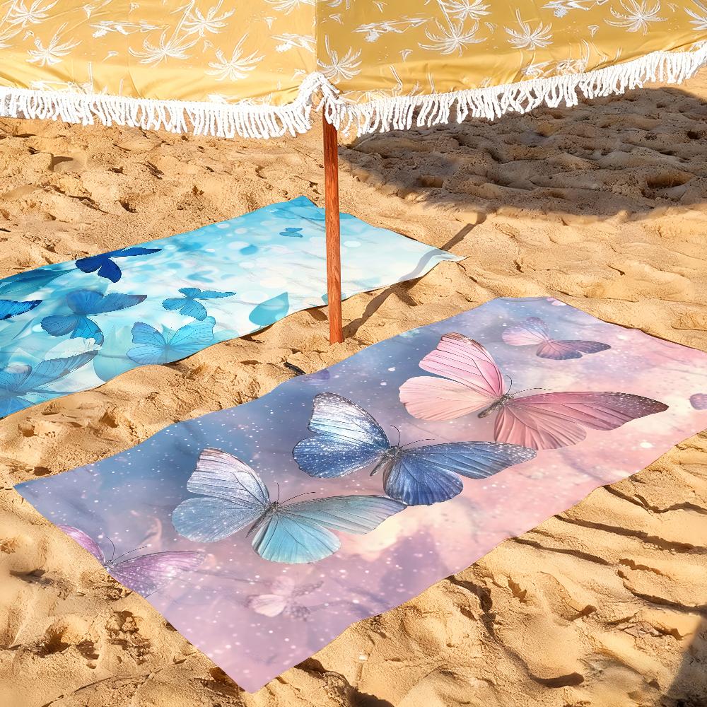 Lebendiges Schmetterlingshandtuch Schnelltrocknende Strandhandtücher Sind Geeignet Für Schwimmbäder Camping Yoga Und Das Fitnessstudio