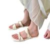 Hot Selling 2025 New Flat Slippers Casual Shoes Woman Trend Luxury Summer Elegant Sandals Beach House Round Toe Brand Bathroom