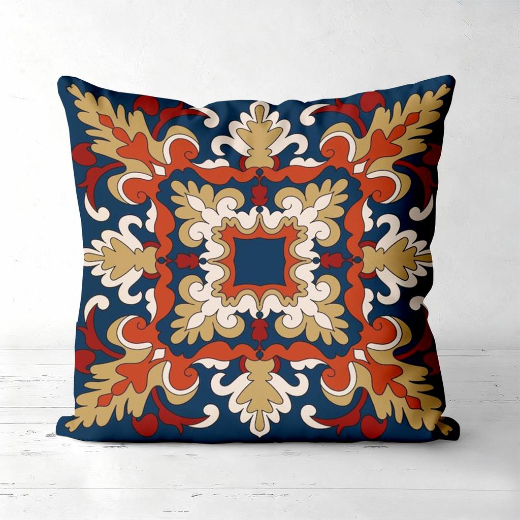 Exquisite Floral Patterned Throw Pillow Cushions Polyester Pillowcase, Sofa Decorative Cushion Cov Headboard Pillow