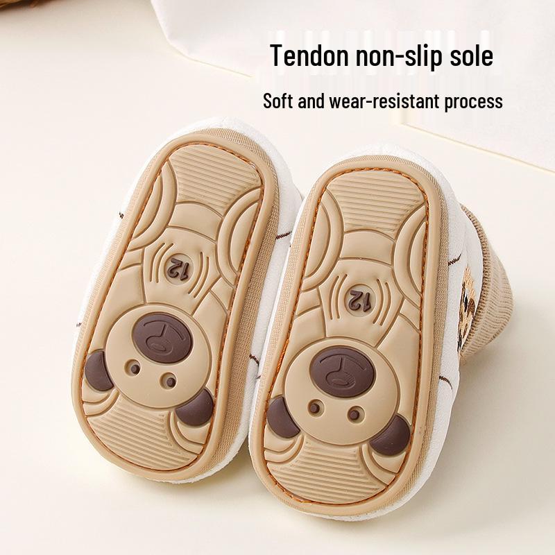 Soft Sole Baby Shoes, Spring & Autumn, 0-12 Months, Non-Slip Toddler Socks for Boys & Girls