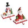 Resin Santa Claus Snowman Hook Non-skid Fireplace Mantel Stand Hanger  Party Favors