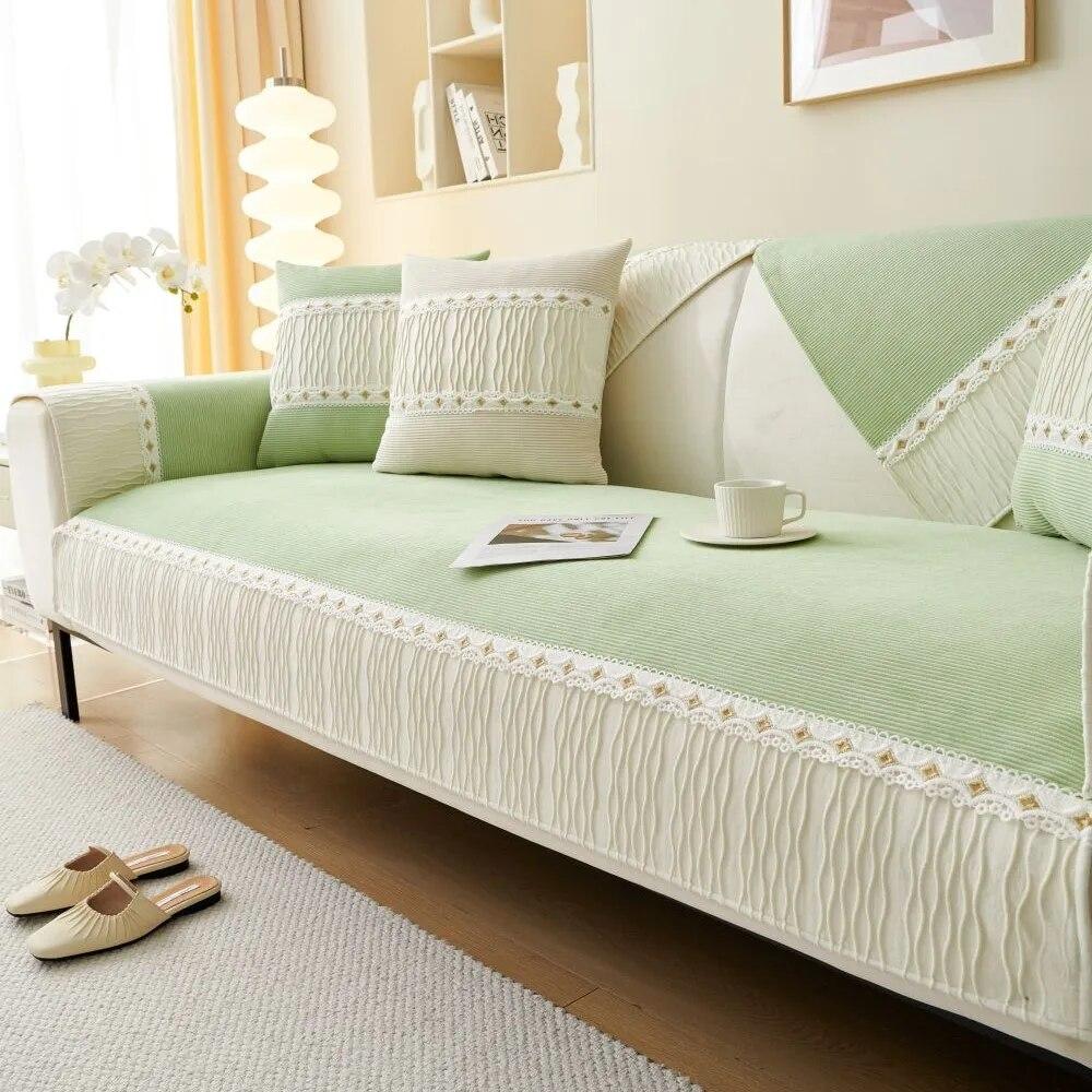 

Corduroy Patchwork Sofa Covers for Living Room Anti-Slip Dustproof Sofa Cover Universal Washable Sofas Sofa Cushion All Season 70X70cm 1pc