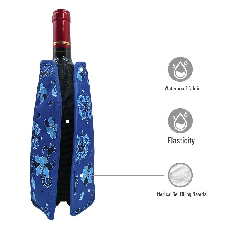 Cross-Border Cold Insulation Wine Sleeve: Gel Ice Pack for Hot/Cold Compress & Fresh Keeping, Customizable Polyester Bag